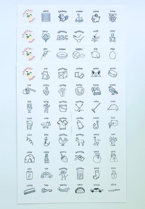Speech Therapy Articulation Sticker Pack - K, G, F, V Sounds - No Prep SLP Materials